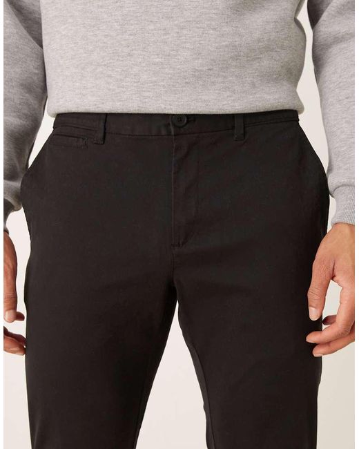 Mango Black Cotton Mix Chino for men