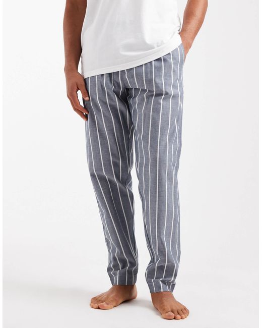 Coffret cadeau pyjama à carreaux avec pantalon et t-shirt - rayures hes et grises Only & Sons pour homme en coloris Blue