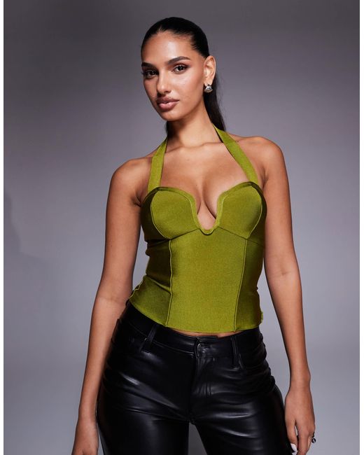 ASOS Green – bandagen-oberteil