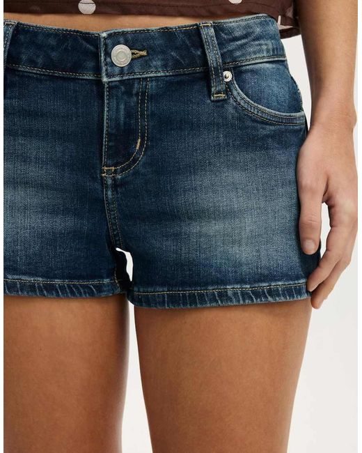 Cotton On Blue Micro Low Denim Short