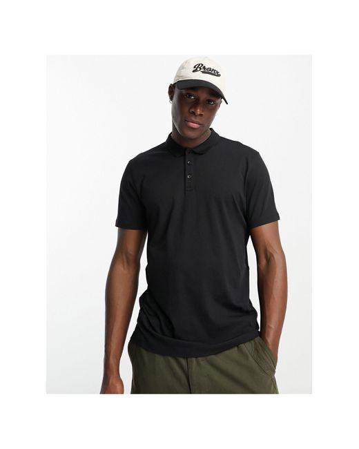 New Look Black Regular Fit Polo Shirt for men