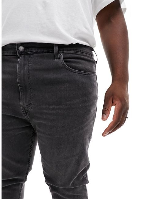 Levi's Black 512 Big & Tall Slim Taper Jeans for men