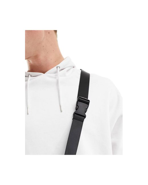 River Island White Nylon Cross Body Bag for men