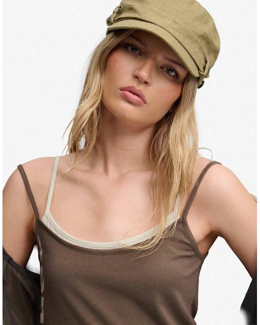Bench x Superdry & Co Brown Fitted Cami Layer Vest