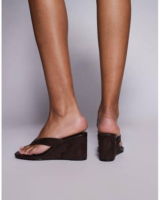 SIMMI Black Simmi London Wide Fit Jules Wedge Sandals