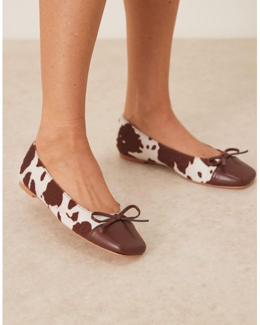 Glamorous Natural Ballet Flats
