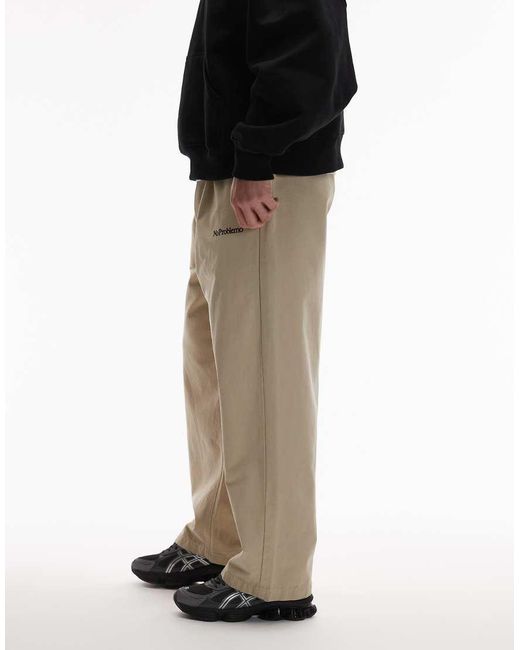 No Problemo Black 100% Cotton Ripstop Worker Pants for men