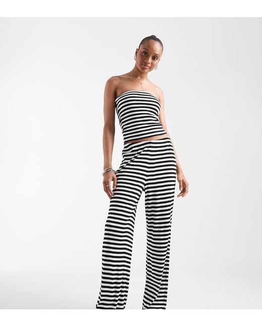 Vero Moda White Ribbed Jersey Pants