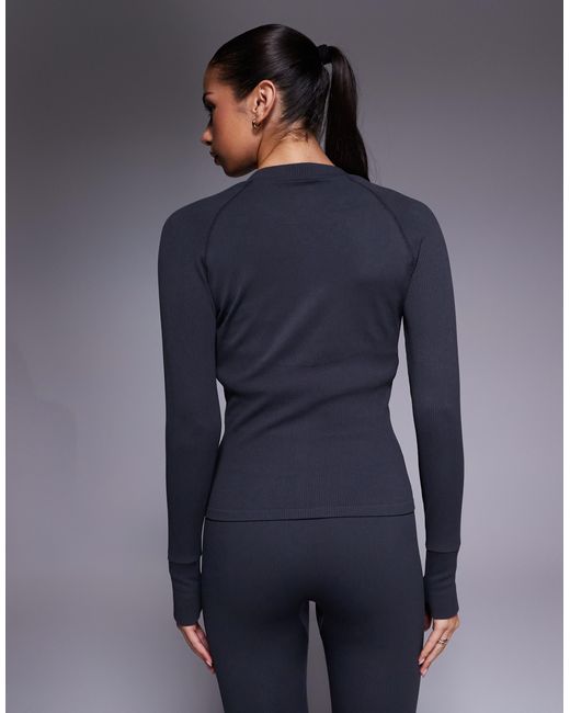 4505 Gray – nahtloses, modellierendes, langärmeliges oberteil