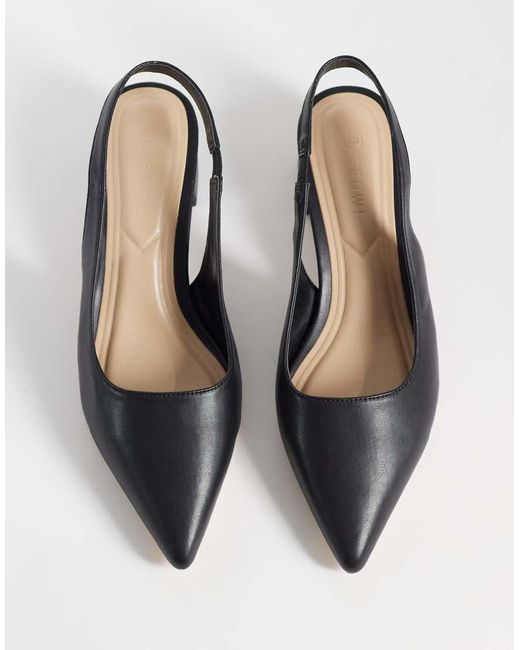 SEQWL Wide Fit Multicolor Sorrento Sling Back Low Block Heeled Shoes
