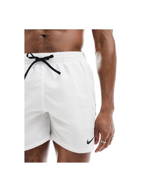 Nike White Logo Tape 5 Inch Volley Swim Shorts for men