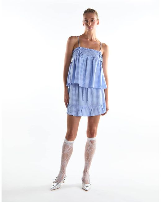 Collective The Label Blue Peplum Mini Skirt