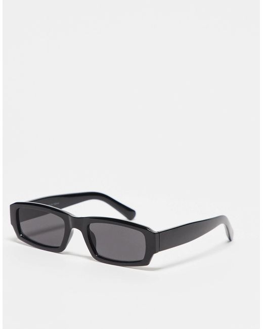 Pull&Bear White Bold Rectangular Sunglasses for men