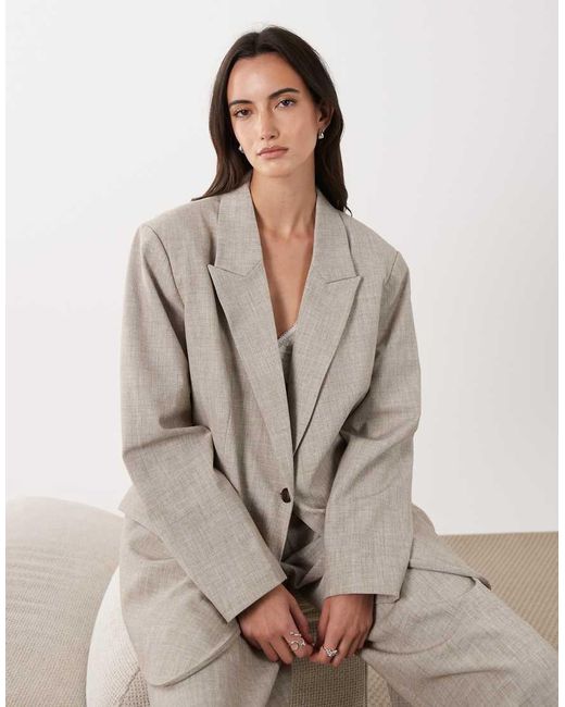 ASOS Natural Tailored Oversized Blazer
