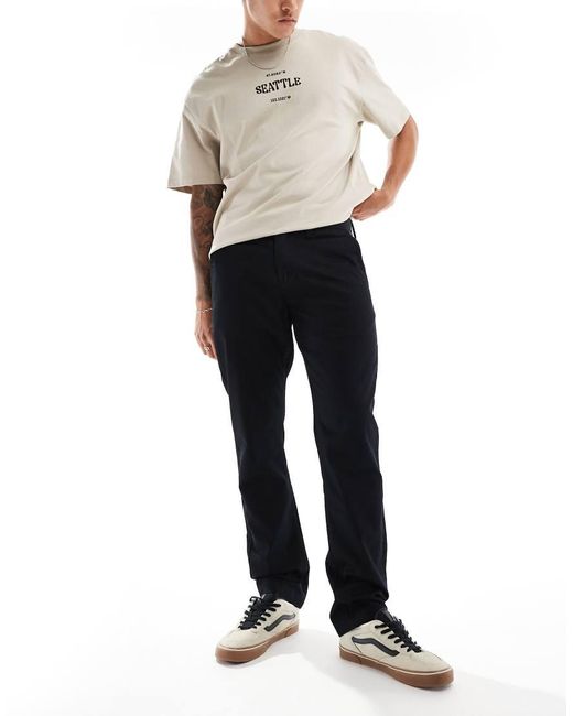 Vans Blue Authentic Relaxed Chino Slim Fit Pants for men