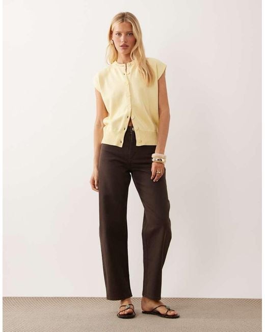 ASOS Natural Button Through Relaxed Tank