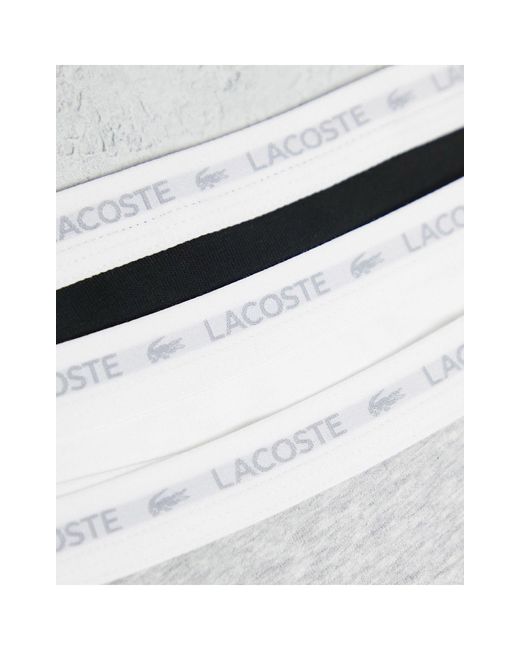 Lacoste 3 Pack Thongs in White | Lyst UK