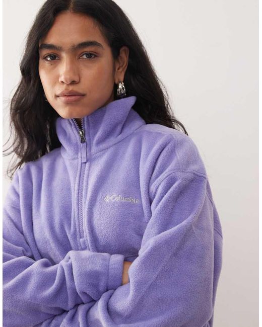 Columbia Purple Brushy Bay Half Zip Fleece