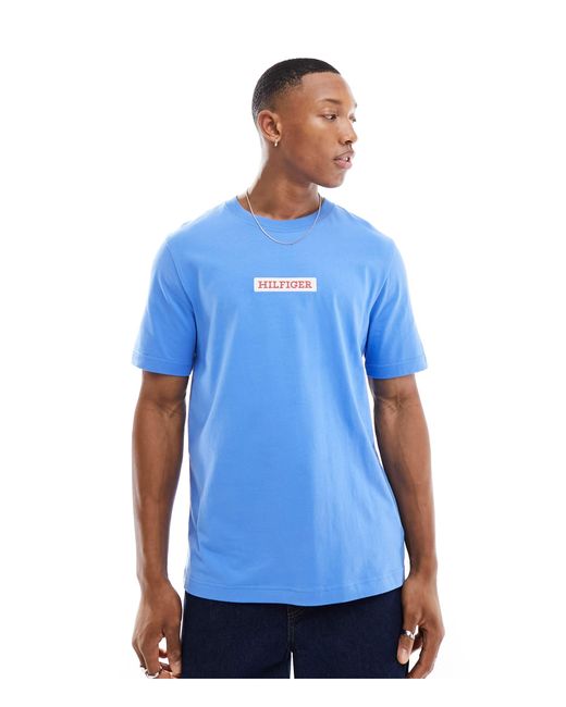 Tommy Hilfiger Blue Monotype Box T-shirt for men