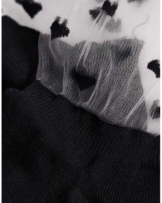 Dr. Martens Gray Heart Mesh Socks