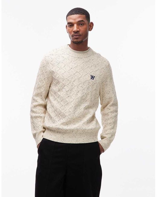 DOUBLE A by WOOD WOOD Natural Lamin Sweatshirt for men