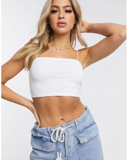 ASOS Cotton Ultimate Bandeau Crop Top 
