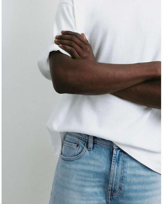 Pull&Bear White Slim Fit Jeans for men