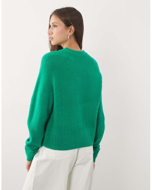 Threadbare Green Crew Neck Cardigan