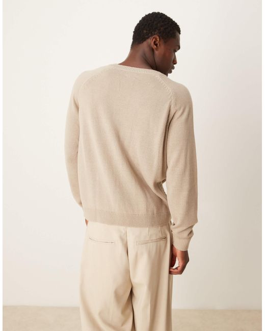 Pull décontracté en maille torsadée - taupe ASOS pour homme en coloris Natural