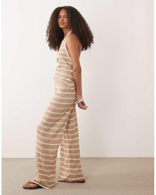 ASOS Natural Sheer Knit Beach Pants