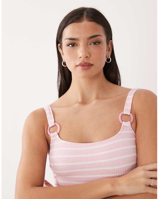 South Beach Pink Crinkle Swimsuit