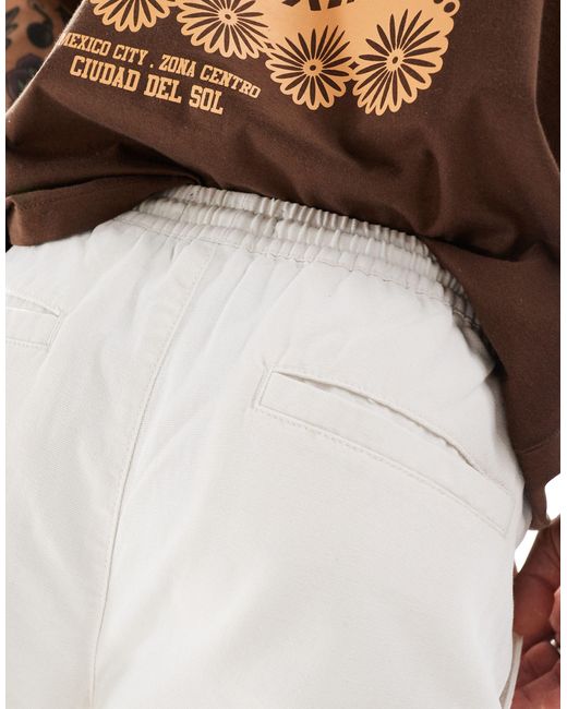 Threadbare Natural Elasticated Waist Chino Shorts for men