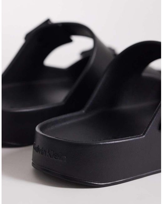 Calvin Klein Blue Double Bar Sandals for men
