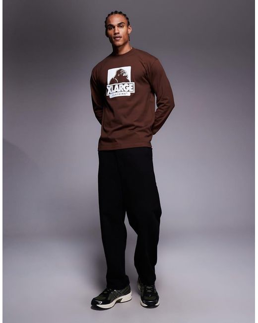 Xlarge Brown Og Long Sleeve Graphic Logo T-shirt for men