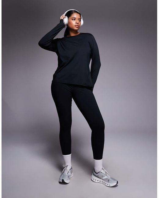 4505 Blue Curve Icon Active Quick Dry Long Sleeve Running Top