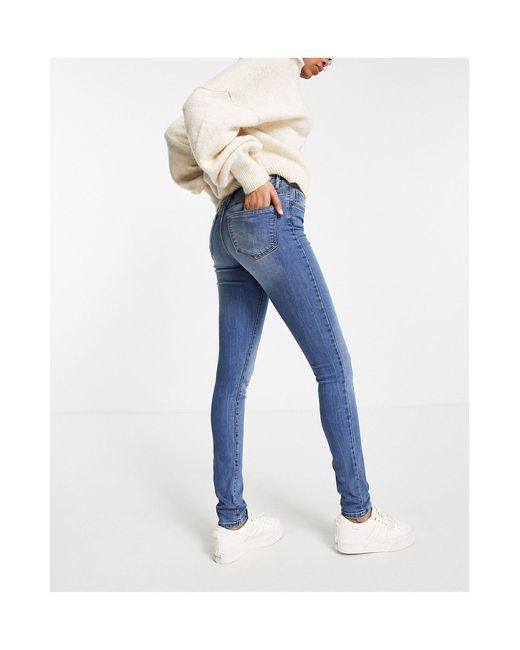 Vero Moda Tall Tanya Skinny Jeans in Blue | Lyst