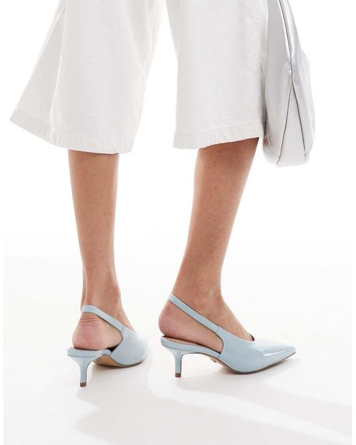 ALDO White Oceweth Slingback Kitten Heeled Shoes