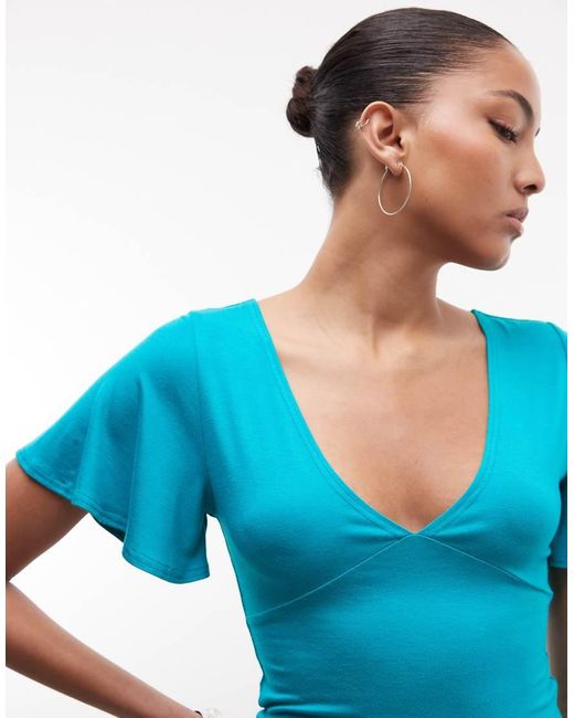 Collusion Blue Batwing Top