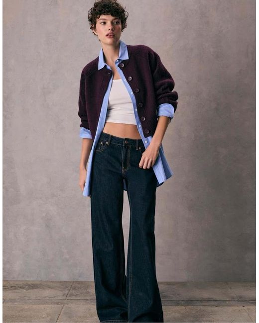 Stradivarius Gebreid Vest Met Knoopsluiting in het Black