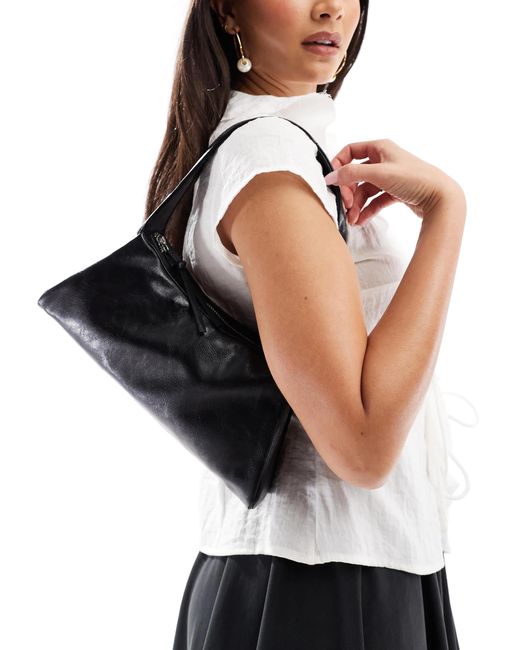 Pull&Bear Black – strukturierte schultertasche
