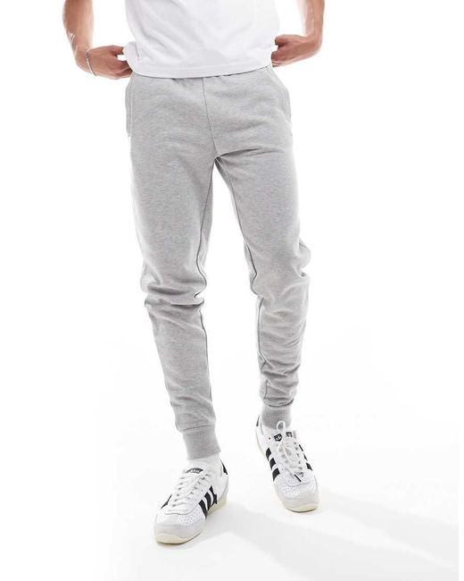 Threadbare Blue Cotton Blend 'Trifoliate' Joggers for men