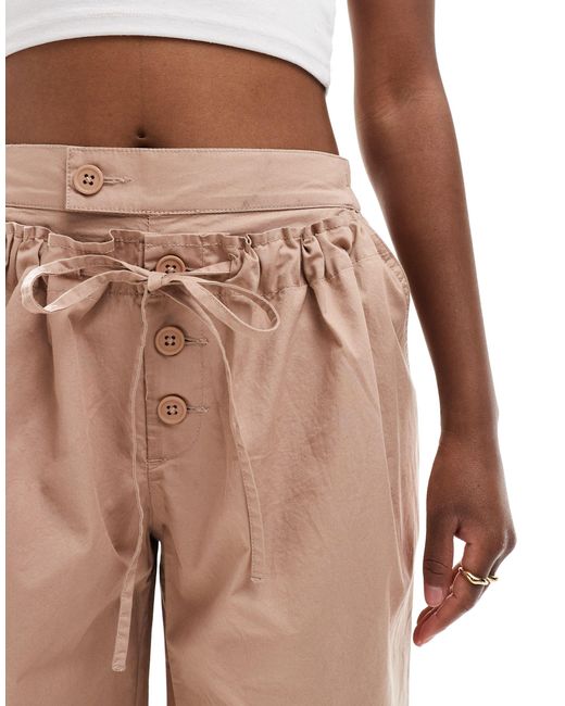 Pantalon droit avec double épaisseur - argile-pas ASOS en coloris White
