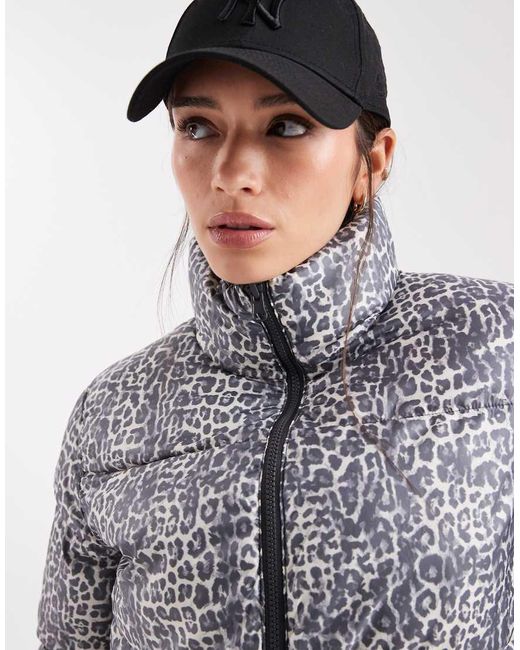 Pieces Gray Reversible Padded Jacket