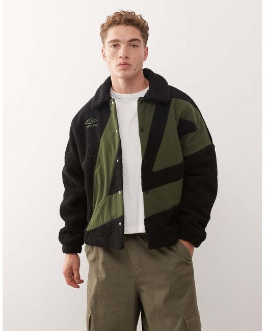 Umbro Black Fleece Coach Jacket for men