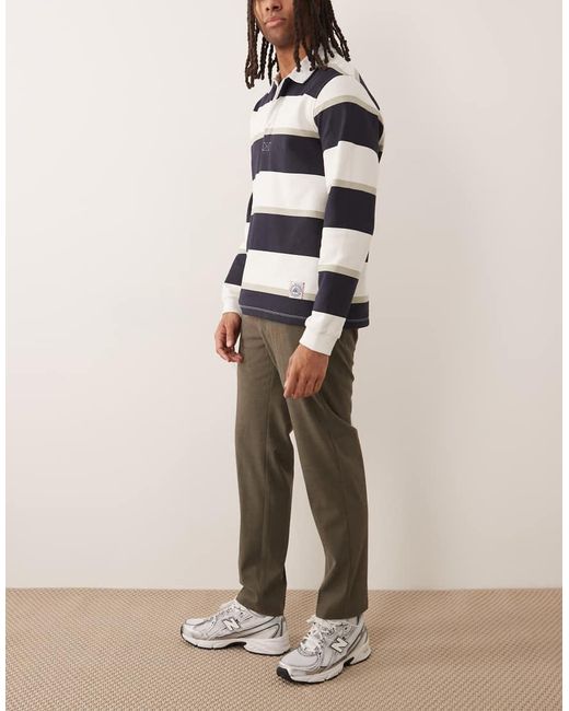 Mango Natural Pleat Front Adjustable Waist Trousers for men