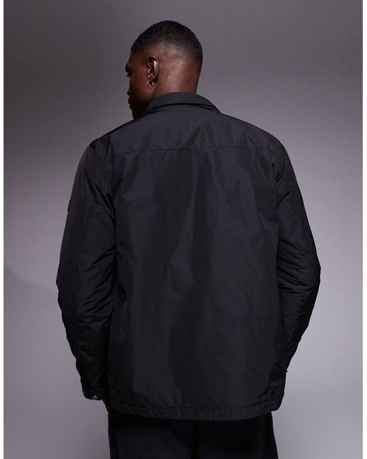 Barbour Blue Padded Ariel Shirt Jacket for men