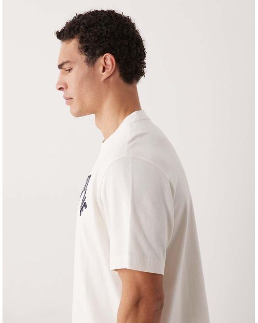 Abercrombie & Fitch White Patch Logo T-shirt for men