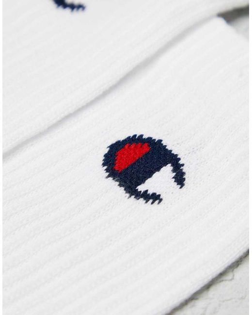 Champion White 3 Pack Crew Socks for men