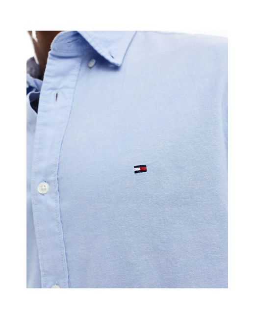 Tommy Hilfiger Blue 1985 Flex Oxford Regular Fit Shirt for men