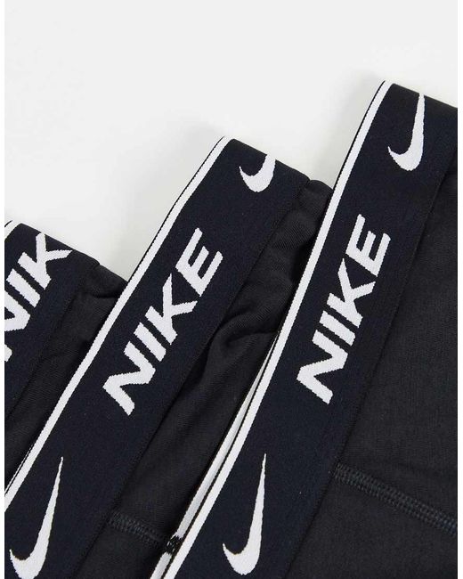 Nike Blue 3 Pack Cotton Stretch Trunks for men